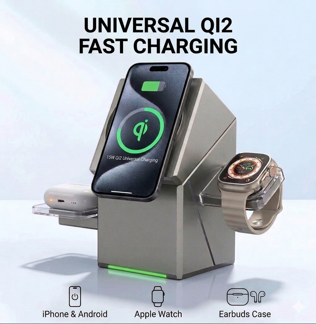 Q12 3-in-1 Wireless Charging Station