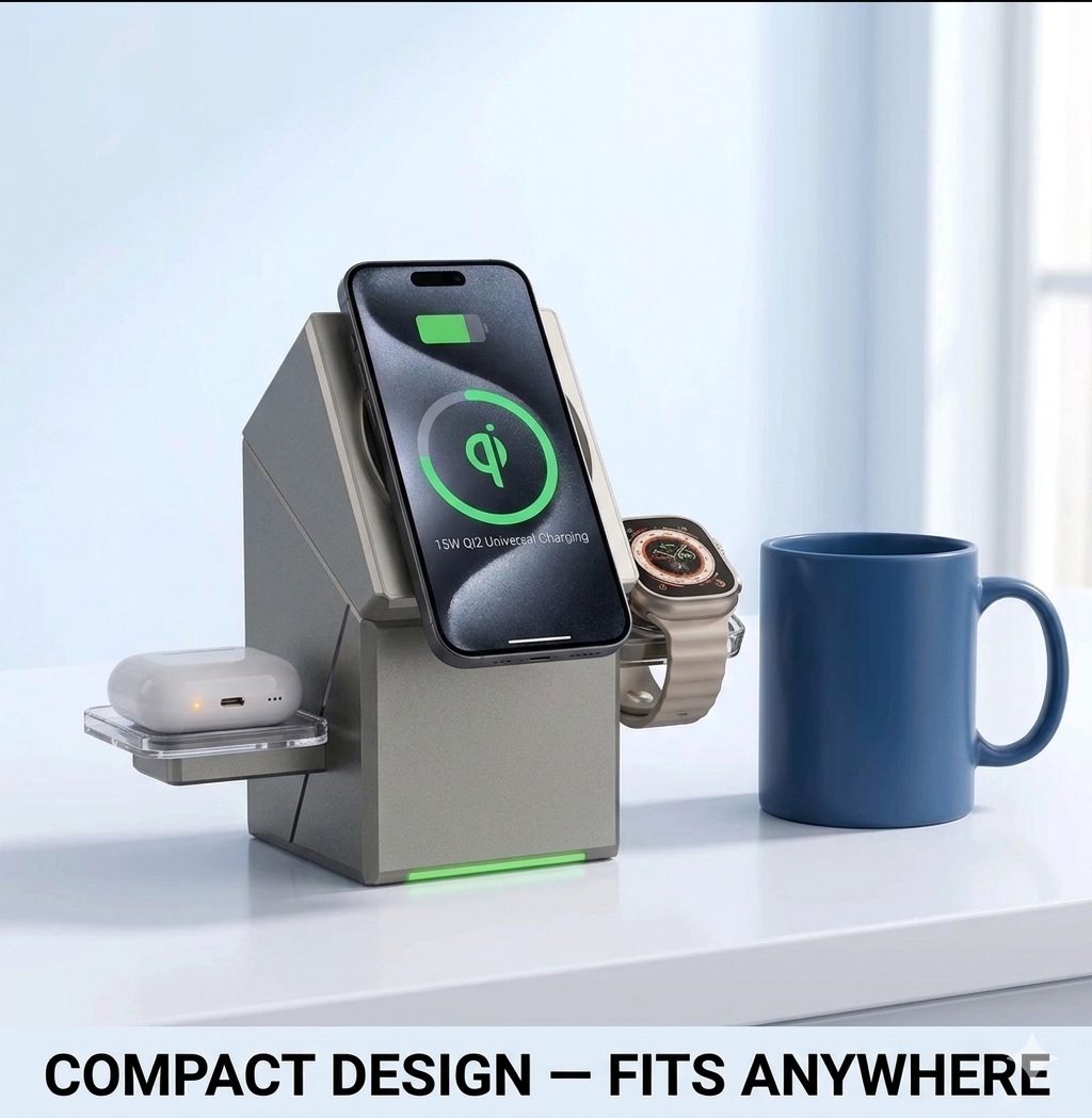 Q12 3-in-1 Wireless Charging Station