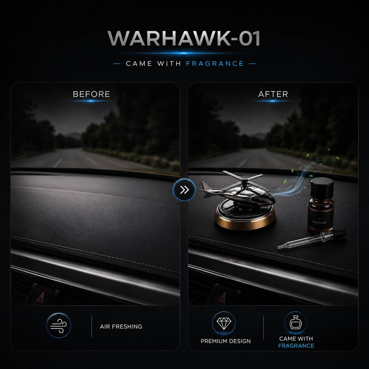 WarHawk-01 -Premium Solar Car Diffuser